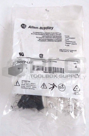 NEW ALLEN BRADLEY 800FP-LE7 SERIES A CLEAR ILLUMINATED EXTENDED PUSH BUTTON