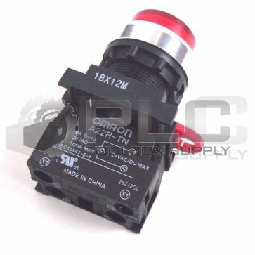 NEW OMRON A22RLTR24A10M RED LED PB SWITCH A22R-TN
