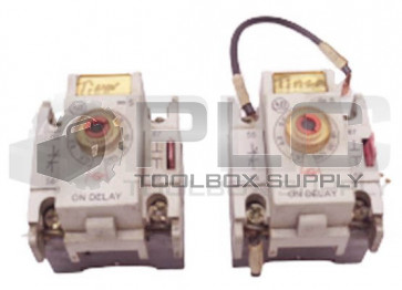 LOT OF 2 ALLEN BRADLEY 196-FTA /B TIMER CONTACT BLOCK 