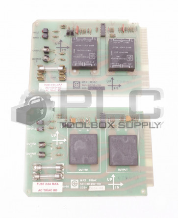 LOT OF 2 GIDDINGS & LEWIS 501-03218-00 MPX TRIAC CIRCUIT BOARD 502-02824-00