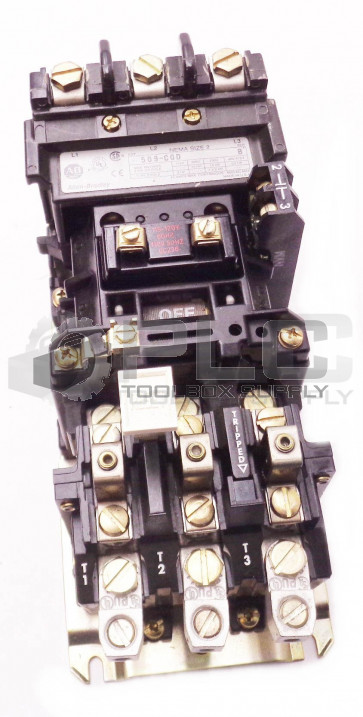 ALLEN BRADLEY 509-C0D /B STARTER W/ CC236 W/ 40185-800-01 W/595-A /C 509-COD