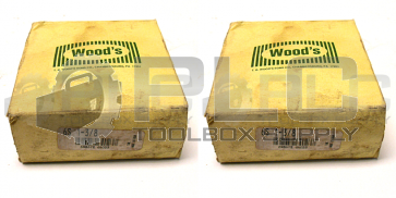 LOT OF 2 NEW SEALED WOODS 6S 1-3/8 FLANGE COUPLINGS 