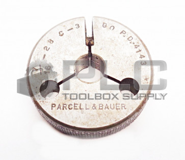 PARCELL & BAUER 7/16-28 C-3 THREAD RING GAGE GO PD.4143