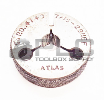 ATLAS 7/16-28NEF THREAD RING GAGE GO PD.4143
