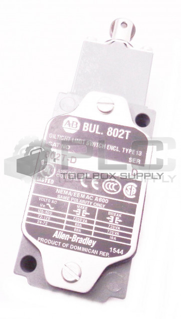 ALLEN BRADLEY 802T-D /D OILTIGHT LIMIT SWITCH TYPE 13 W/ Z-13948 OPERATOR HEAD