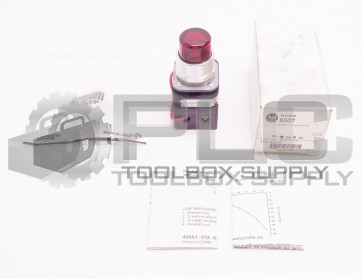 NEW ALLEN BRADLEY 800T-QTH2R SER U 30MM PILOT LIGHT 800T PB PN-184850 RED LENS