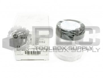 NEW ALLEN BRADLEY 855T-B24TL7 SER. /C STEADY LED CLEAR TRANSPARENT 24V