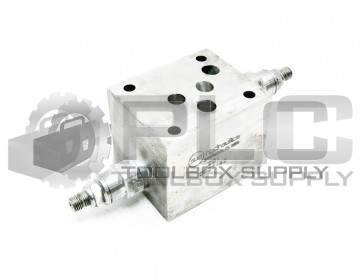 SUN HYDRAULICS CBI MANIFOLD w/ RPECLAN PISTON RELIEF VALVE CARTRIDGES