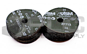 LOT OF 35 NEW VSM ZF713 RESIN FIBER DISCS 24 GRIT 
