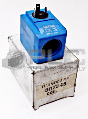 NEW EATON VICKERS 507848 SOLENOID VALVE COIL 24V DC 30W