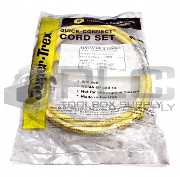 NEW SUPER TREX 84806 CABLE MALE PLUG 3P 6FT