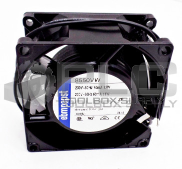 NEW EBM PAPST 8550VW AXIAL FAN 80MM 230VAC 35.9CFM 
