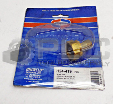 NEW UNIWELD H24-419 ADAPTER H24419