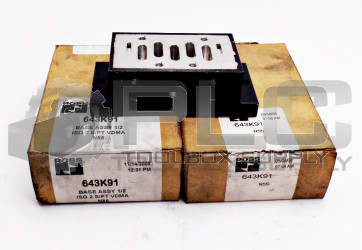 LOT OF 2 NEW ROSS CONTROLS 643K91 BASE ASSY 1/2 ISO 2 S/PT VDMA