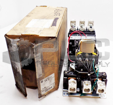 NEW ALLEN BRADLEY 509-FOD /1 STARTER OPEN SIZE 5 FULL VOLTAGE 600V 270A 120V 
