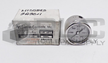 NEW MCDANIEL CONTROLS S6KL GAUGE 0-6000PSI 1/8"NPT