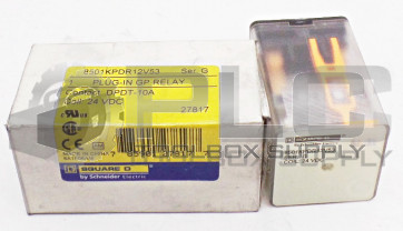 NEW SQUARE D 8501KPDR12V53 /G RELAY DPDT-10A 24VDC
