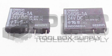 LOT OF 2 NEW OMRON G6DS-1A RELAY 24VDC 5A 250VAC 5A 30VDC