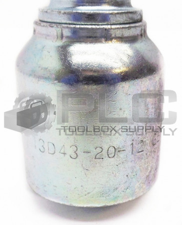 NEW PARKER 13D43-20-12 HYDRAULIC HOSE FITTING MALE STANDPIPE METRIC S 13D432012