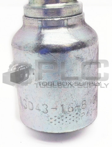 NEW PARKER 13D43-16-8 HYDRAULIC HOSE FITTING MALE STANDPIPE METRIC S 13D43168