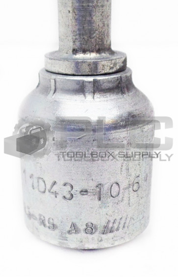 NEW PARKER 11D43-10-6 HYDRAULIC HOSE FITTING MALE STANDPIPE METRIC L 11D43106