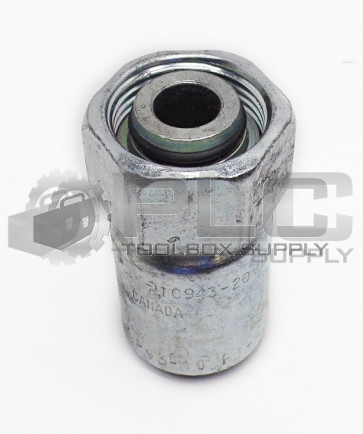 NEW PARKER 1C943-20-10 HYDRAULIC HOSE FITTING FEMALE METRIC S SWIVEL 1C9432010