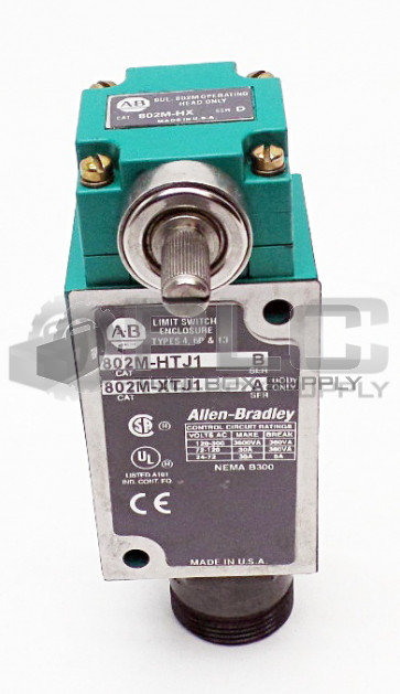 NEW ALLEN BRADLEY 802M-HTJ1 /B SWITCH LIMIT 240VAC MAX 5AMP SER.B 802MHTJ1