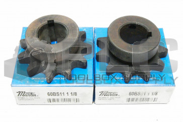 LOT OF 2 NEW MARTIN 60BS11 1 1/8 SPROCKET 1/8" BORE