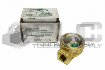 NEW MACHINE PRODUCTS 003050 202 VISUAL FLOW INDICATOR 1/2" NPT