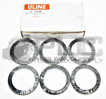 BOX OF 6 NEW ULINE S-10250BL 3M471 1/4" X 36YD BLACK TAPE