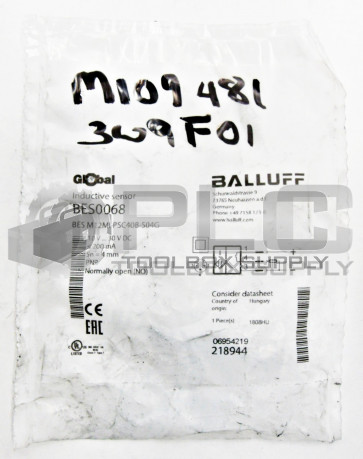 NEW BALLUFF BES0068 INDUCTIVE SENSOR BES M12MI-PSC40B-S04G