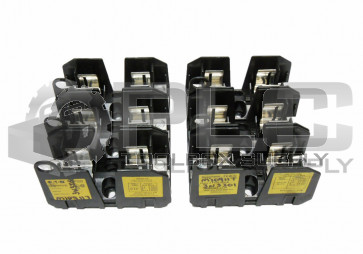 LOT OF 2 NEW BUSSMANN JM60060-XCR CLASS J FUSE BLOCK 60A 600V