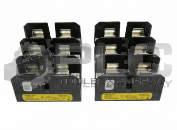 LOT OF 2 NEW BUSSMANN J60060-3CR CLASS J FUSE HOLDER 600V 60AMP