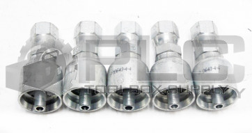 LOT OF 5 NEW PARKER 10643-4-4 HYDRAULIC FITTING 1/4'' HOSE X 1/4'' FEMALE