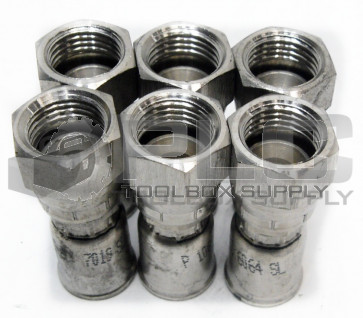 LOT OF 6 NEW PARKER 10691N-6-6C HYDRAULIC FITTING 3/8'' HOSE X 3/8'' FEMALE