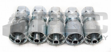 LOT OF 5 NEW PARKER 1FU43-6-6 HYDRAULIC FITTING 3/8'' HOSE X 3/8'' FEMALE
