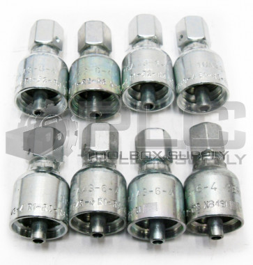 LOT OF 8 NEW PARKER 1CA43-6-4 FITTING 1/4" HOSE X M12X1.5 (6MM TUBE) FEMALE 