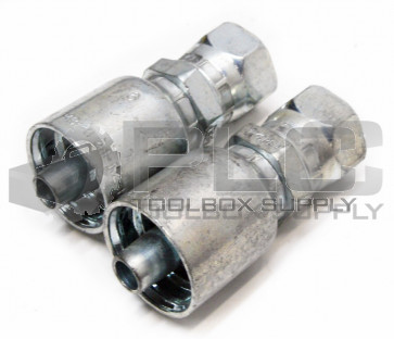 LOT OF 2 NEW PARKER 1GU43-6-6 HYDRAULIC FITTING 3/8" HOSE X 3/8" FEMALE