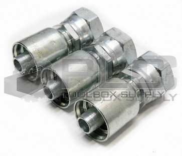 LOT OF 3 PARKER 10643-12-8 HYDRAULIC FITTING 1/2" HOSE X 3/4" FEMALE
