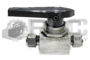 NEW SWAGELOK WHITEY SS-45S8 2-WAY BALL VALVE, 1/2" TUBE FITTING 