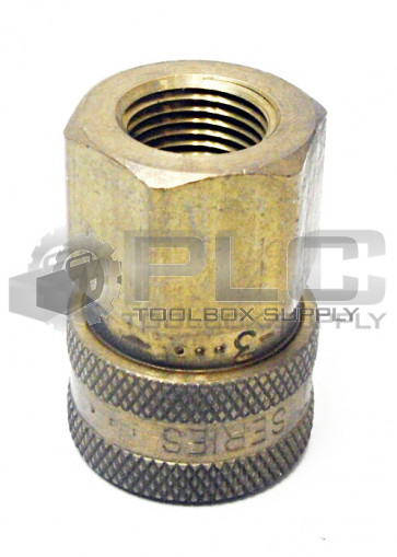 NEW PARKER BST-3 NON-VALVED COUPLER HYDRAULIC DISSCONNECT 3/8-18 NPTF