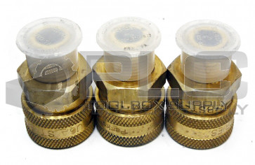 LOT OF 3 NEW PARKER BST-3M NON-VALVED COUPLER HYDRAULIC DISSCONNECT 3/8-18 NPTF