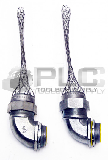LOT OF 2 NEW KELLEMS 074-09-3545 1.25 CORD GRIP 90 DEG. 1-1/4"