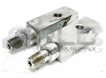 LOT OF 2 ENERPAC GA3 GAUGE ADAPTOR 10000 PSI MAX, 1/4" NPT