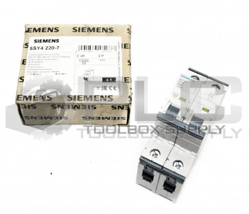 NEW SIEMENS 5SY4220-7 CIRCUIT BREAKER 20A 2P 400V 5SY42 MCB C20