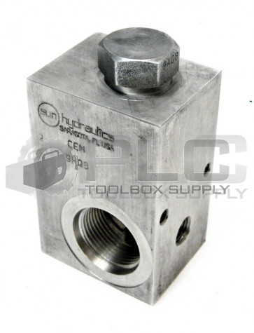 SUN HYDRAULICS CEM MANIFOLD 2.5" X 3.75" X 2" w/ NQEBXAN VALVE