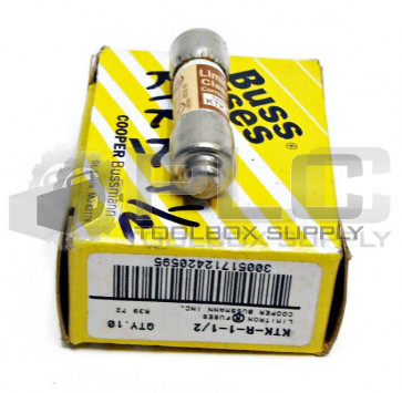 BOX OF 10 NEW BUSS KTK-R-1-1-1/2 LIMITRON CURRENT LIMITING FUSE 1.5AMP 600VAC