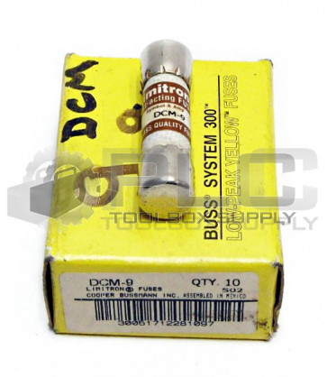 BOX OF 10 NEW BUSSMAN DCM-9 LIMITRON FAST ACTING FUSE 9AMP 600VAC