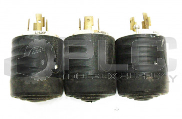 LOT OF 3 PASS  SEYMOUR L1620P TURN LOCK PLUG 20A 480V 3Ø, L1620-P