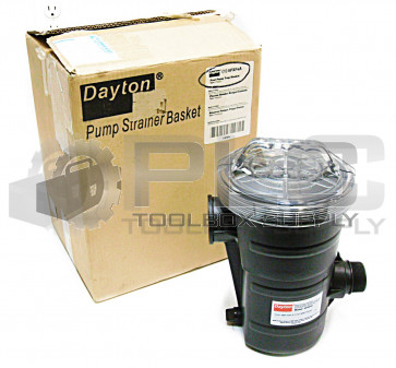 NEW DAYTON 5PXF4A PUMP STRAINER BASKET, 1-1/2" FNPT INLET X 1-1/2" MNPT OUTLET